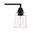 Quoizel Mcintire 4 Light Bath Light, Matte Black/Clear Seedy