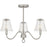 Quoizel McKinney 3Lt Semi-Flush Mount, Nickel/Clear Swirl