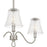 Quoizel McKinney 3Lt Semi-Flush Mount, Nickel/Clear Swirl