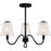 Quoizel McKinney 3Lt Semi-Flush, Black/Clear/Sandblasted/Swirl