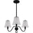 Quoizel McKinney 3Lt Chandelier, Black/Clear/Sandblasted/Swirl
