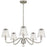 Quoizel McKinney 5Light Chandelier, Brushed Nickel/Clear Swirl Glass - MCK5030BN