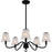 Quoizel McKinney 5Lt Chandelier, Black/Clear/Sandblasted/Swirl - MCK5030MBK