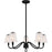 Quoizel McKinney 5Lt Chandelier, Black/Clear/Sandblasted/Swirl