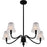 Quoizel McKinney 5Lt Chandelier, Black/Clear/Sandblasted/Swirl