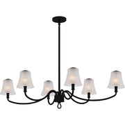 Quoizel McKinney 6Lt Island Light, Black/Clear/Sandblasted/Swirl - MCK644MBK