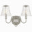 Quoizel McKinney 2Light Bath Light, Brushed Nickel/Clear Swirl Glass - MCK8615BN