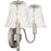 Quoizel McKinney 2Light Bath Light, Brushed Nickel/Clear Swirl Glass