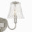 Quoizel McKinney 2Light Bath Light, Brushed Nickel/Clear Swirl Glass