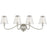 Quoizel McKinney 4Light Bath Light, Brushed Nickel/Clear Swirl Glass - MCK8631BN