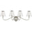 Quoizel McKinney 4Light Bath Light, Brushed Nickel/Clear Swirl Glass