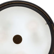 Quoizel Laguna 16in 3-Light Flush Mount | Naturals Renaissance Copper and Oyster Mica | Bedroom & Hallway Ceiling Light | Model MCLG1616RC