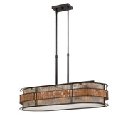Quoizel Laguna 37in 3-Light Island Chandelier | Naturals Renaissance Copper and Oyster Mica | Kitchen Island & Dining Room | Model MCLG337RC