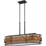 Quoizel Laguna 37in 3-Light Island Chandelier | Naturals Renaissance Copper and Oyster Mica | Kitchen Island & Dining Room | Model MCLG337RC