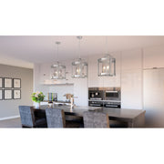 Quoizel McPherson 3 Light Pendant, Polished Nickel/Clear