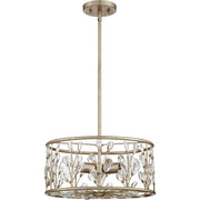 Quoizel 3 Light Meadow Lane Semi-Flush Mount, Vintage Gold