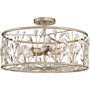 Quoizel 5 Light Meadow Lane Pendant, Vintage Gold