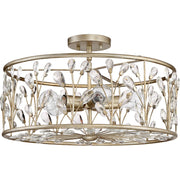 Quoizel 5 Light Meadow Lane Pendant, Vintage Gold
