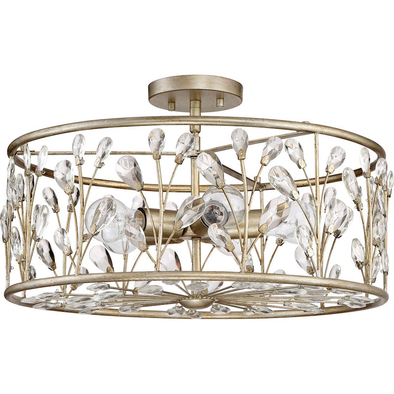 Quoizel 5 Light Meadow Lane Pendant, Vintage Gold