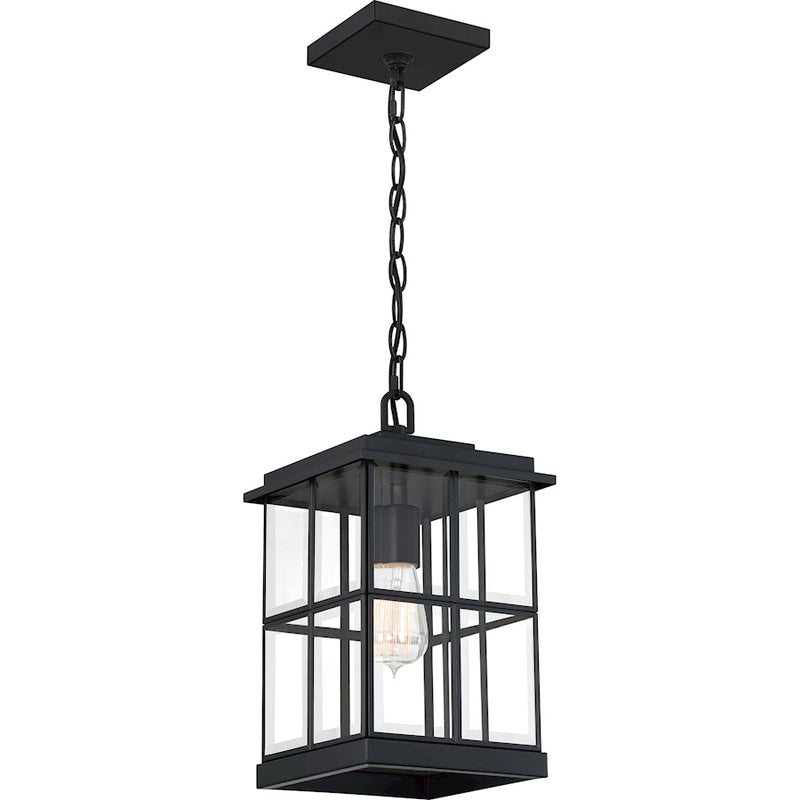 Quoizel Mulligan 1 Light 8" Outdoor Lantern, Matte Black