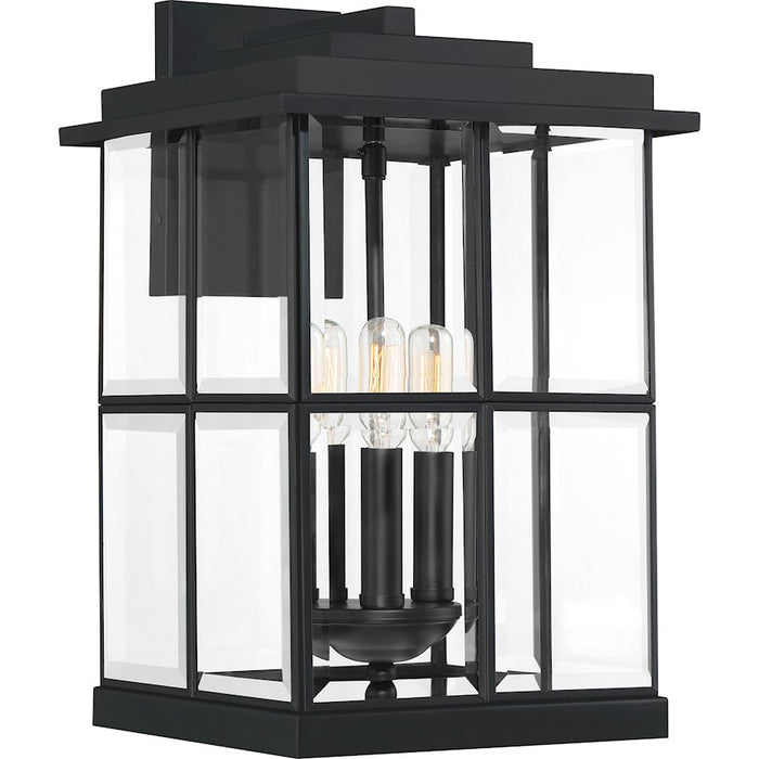 Quoizel Mulligan 3 Light Outdoor Lantern, Matte Black