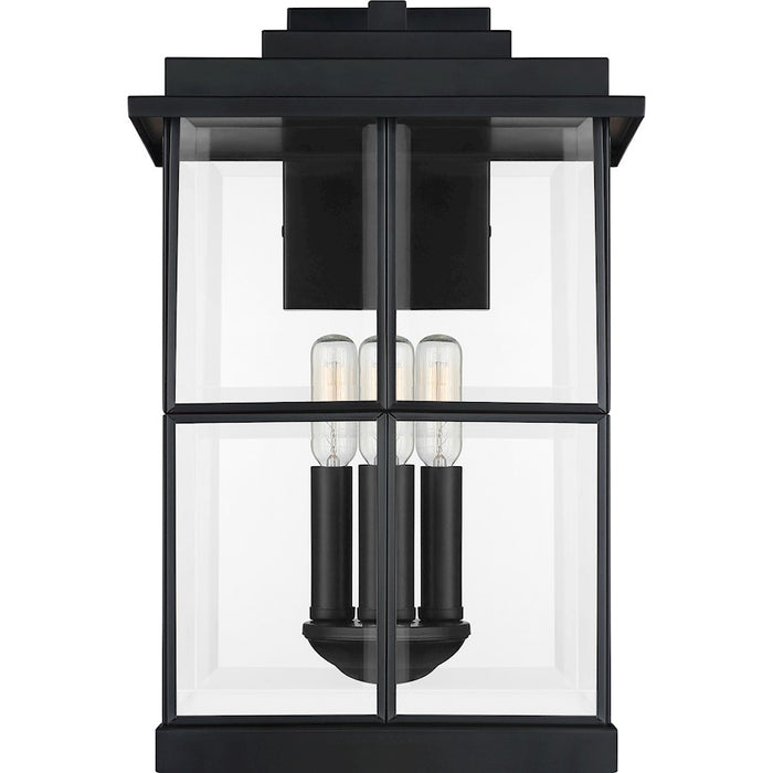 Quoizel Mulligan 3 Light Outdoor Lantern, Matte Black