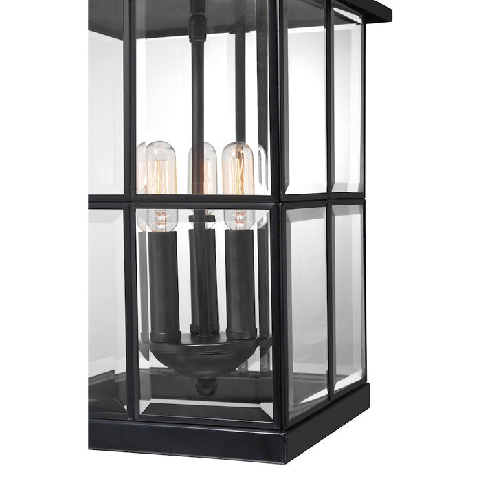 Quoizel Mulligan 3 Light Outdoor Lantern, Matte Black