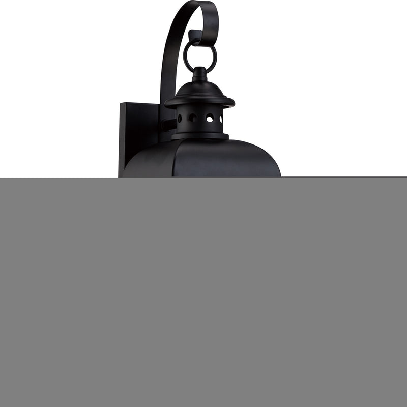 Quoizel Millhouse 18in 2-Light Outdoor Lantern | Traditional Mystic Black and Clear Seedy Glass | Front Porch & Entryway | Model MHE8409K