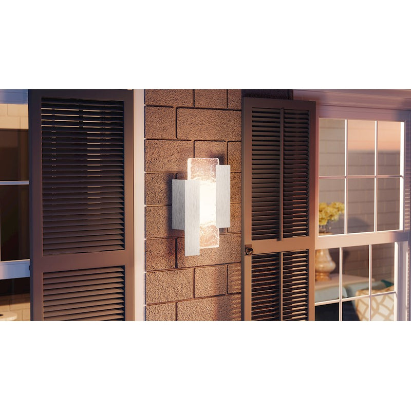 Quoizel Miranda Outdoor Wall Mount, Brushed Aluminum