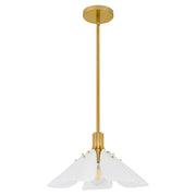 Quoizel Milton 17.5in 1-Light Pendant | Modern Light Gold and Etched White Glass | Kitchen & Dining Room | 17.5 x 17.5 x 9.75 in | Model MILT1817LG
