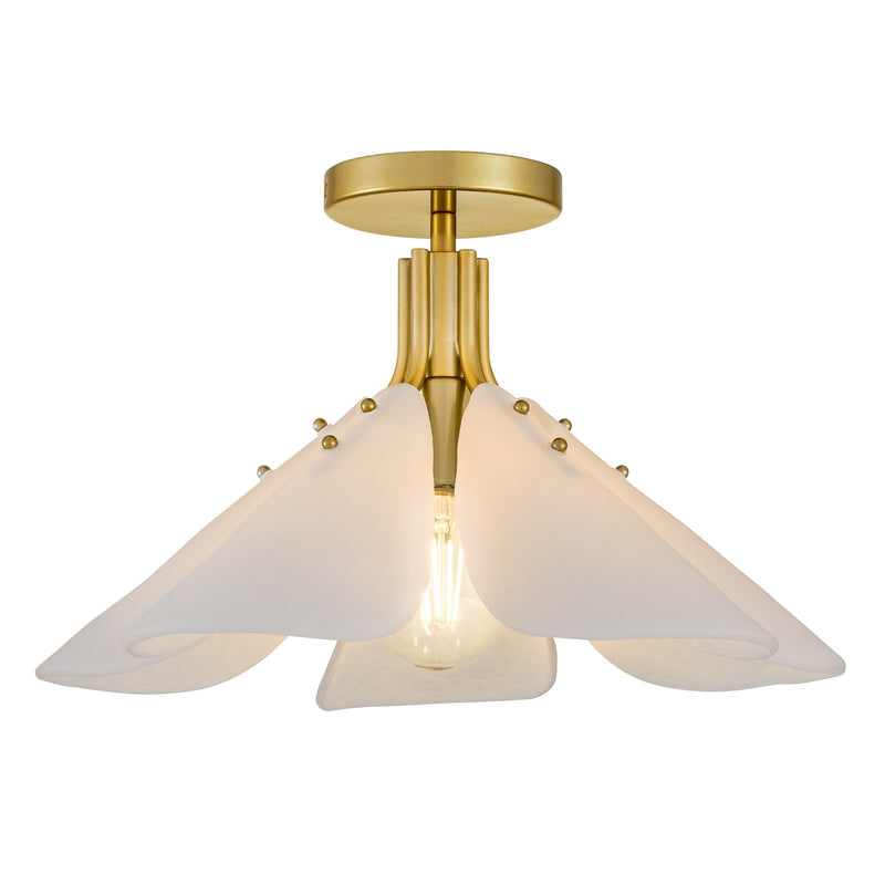 Quoizel Milton 17.5in 1-Light Pendant | Modern Light Gold and Etched White Glass | Kitchen & Dining Room | 17.5 x 17.5 x 9.75 in | Model MILT1817LG