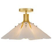 Quoizel Milton 17.5in 1-Light Pendant | Modern Light Gold and Etched White Glass | Kitchen & Dining Room | 17.5 x 17.5 x 9.75 in | Model MILT1817LG