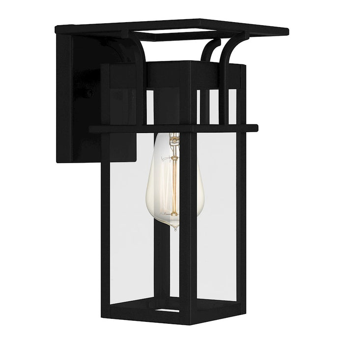 Quoizel Markley 1 Light Outdoor Lantern, Earth Black/Clear
