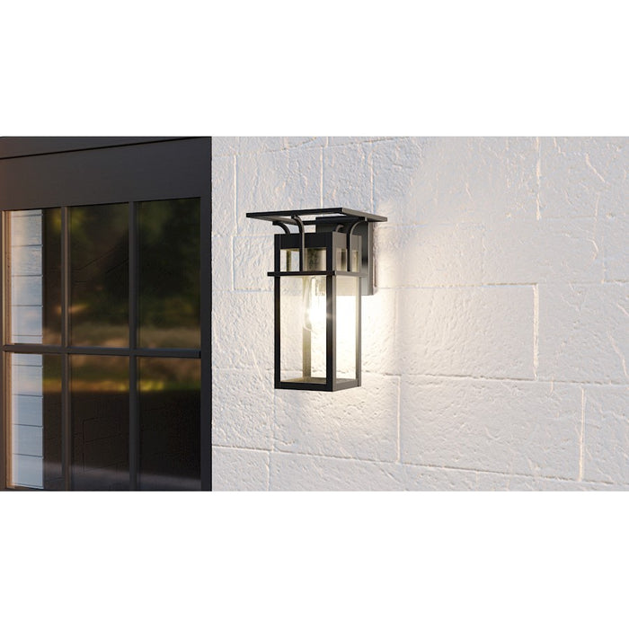 Quoizel Markley 1 Light Outdoor Lantern, Earth Black/Clear