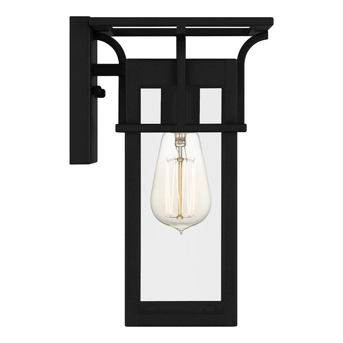 Quoizel Markley 1 Light Outdoor Lantern, Earth Black/Clear