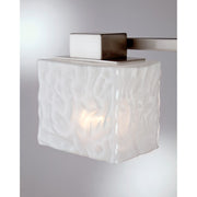 Quoizel Melody 24in 3-Light Vanity Light | Modern Brushed Nickel and White Textured Glass | Bathroom Vanity | 24 x 5.5 x 6.5 in | Model MLD8603BN