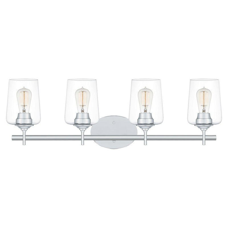 Quoizel Miller 4 Light Bath Vanity, Polished Chrome