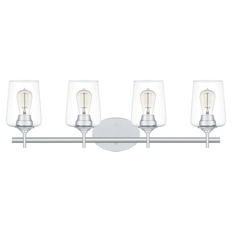 Quoizel Miller 4 Light Bath Vanity, Polished Chrome