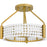 Quoizel Molly 3 Light Semi-Flush Mount, Brushed Gold