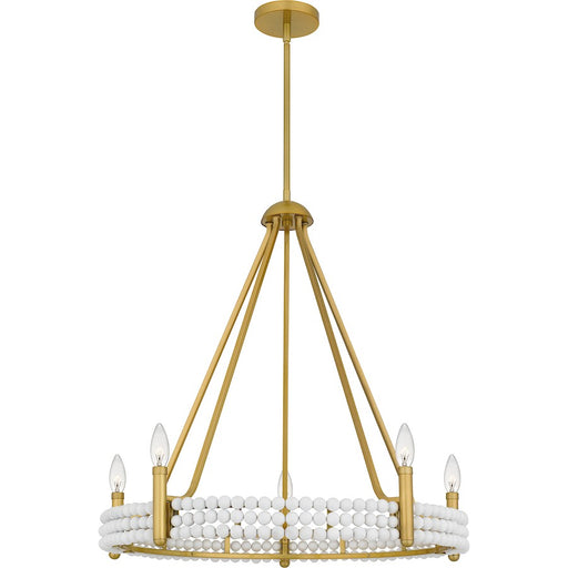 Quoizel Molly 5 Light Chandelier, Brushed Gold - MOL5027BRG