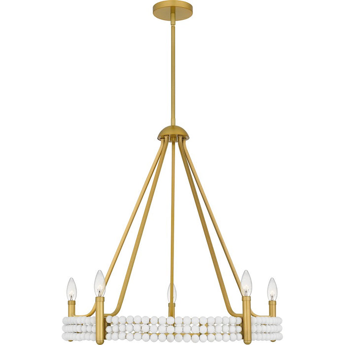 Quoizel Molly 5 Light Chandelier, Brushed Gold