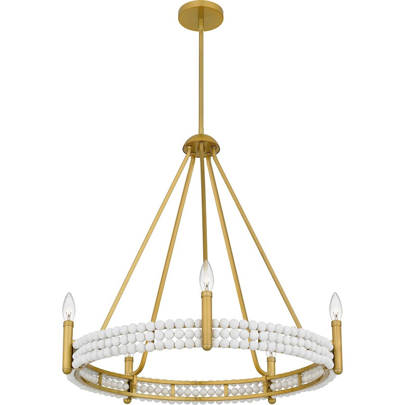 Quoizel Molly 5 Light Chandelier, Brushed Gold
