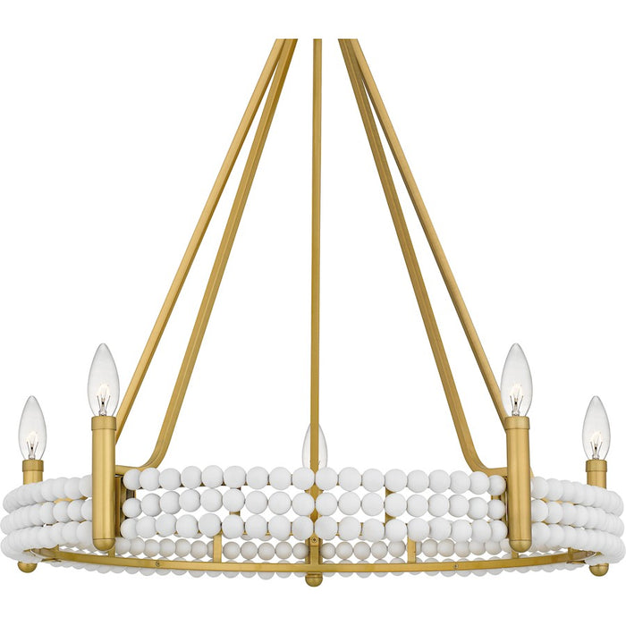 Quoizel Molly 5 Light Chandelier, Brushed Gold