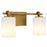 Quoizel Morris 2-Lt Weathered Brass Vanity Light, Weathered Brass - MORR8615WS