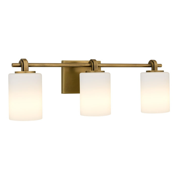 Quoizel Morris 3-Lt Weathered Brass Vanity Light, Weathered Brass - MORR8624WS