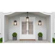 Quoizel Merle 1 Light 15" Outdoor Lantern, Burnished Bronze/Seeded