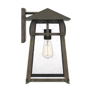 Quoizel Merle 1 Light 15" Outdoor Lantern, Burnished Bronze/Seeded