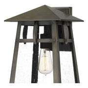 Quoizel Merle 1 Light 15" Outdoor Lantern, Burnished Bronze/Seeded