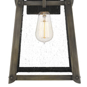 Quoizel Merle 1 Light 15" Outdoor Lantern, Burnished Bronze/Seeded