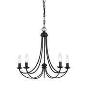 Quoizel Mirren 21in 5-Light Chandelier | Transitional Imperial Bronze Steel | Dining Room & Kitchen Island | 21 x 21 x 18 in | Model MRN5005IB